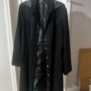 Harry Potter Deathly Hallows Black Hooded Trench Coat #75